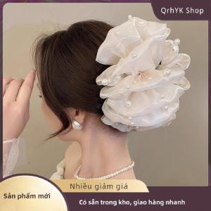 Hàng có sẵn✨ Mùa Hè Ngọt Ngào Nhiều Lớp Lưới Vải Tuyn Lớn Bow Tóc Claw Clip Cho Phụ Nữ Thanh Lịch Bowknot Đuôi Ngựa Clip Mới Phụ Kiện Mũ
