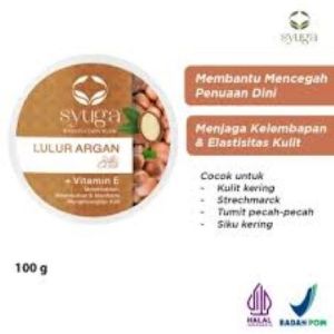 Syuga Lulur Mandi 100 Gr Plus Vitamin E Body Scrub MoisturizeI Zaitun I VCO I Jojoba I Argan