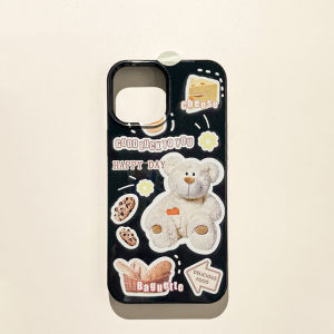 Compatible with iphone 15 Pro Max Casing 11 Hipster bread bear xr xs Max 7 8 Plus Gloss TPU iPhone Case 11pro 13 12 14