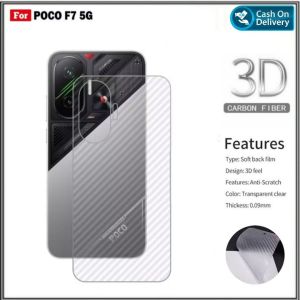 Roman Garskin Carbon Poco F7 Skin Back Screen Protection Anti Gores Belakang Pengiriman Cepat