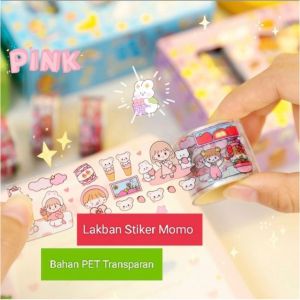 mainan Sticker Roll MOMO BOX READY STCOK ISOLASI STICKER DAN STICKER LEMBARAN 4 Roll + 10 Lembar Stiker   Momo Set Box Motif Berbeda Stiker Lucu Korea Stiker Anak-anak Stiker Docor murah viral terkini terbaru   TK SD SMP SMA KULIAH SEMESTER
