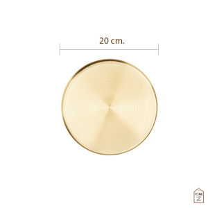 ถาดเหล็กสีทอง (MH_024) ถาดตกแต่ง ทรงกลม ถาดใส่ของขนาดใหญ่ แต่งบ้าน สไตล์ยุโรป