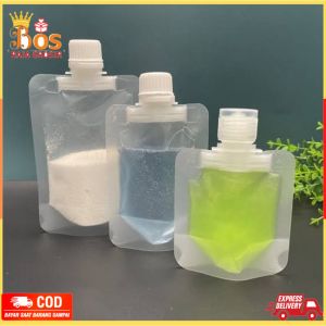 BRG Travel Pouch Botol Refill Transparan Shower Gel Shampoo Portable Botol Refill Tempat Sabun Cair Travel Plastik Fliptop