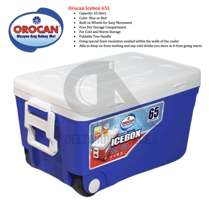 Orocan Icebox Liters Koolit Insulated Ice Box With Wheels Free Scoop And Dry Tray Original