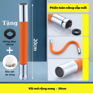 Ống nối vòi nước linh hoạt xoay 360 theo mọi hướng vòi nước dài 20 30 50cm tặng kèm nối đa năng - MOGEE