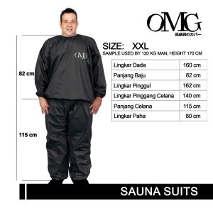 Baju Sauna Suit OMG Jaket Celana Olah Raga Pria Wanita Best Quality M L XL XXL