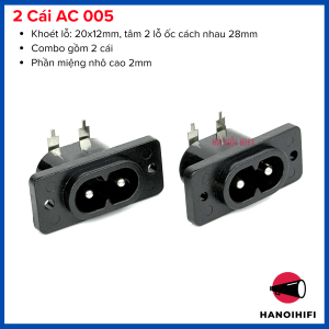 Jack AC số 8 jack cái số 8 dùng làm cổng nguồn loa sửa chữa đồ điện