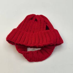 YIYIUR Warm Pet Knitted Hat Ear-Exposed Knitted Dog Ear Muffs Headgear Warm Puppy Cap Winter