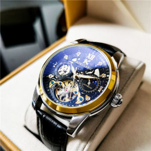 AOKULASIC/ Ogulas Popular Business Mens Hollow Tourbillon Multi-Functional Automatic Mechanical Watch Fashion