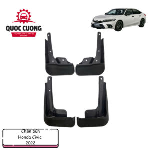 CHẮN BÙN XE HONDA CIVIC đời 2022 CHẤT LIỆU NHỰA DẺO (GIÁ BÁN 1 BỘ 4 CÁI + TẶNG KÈM ỐC VÍT)