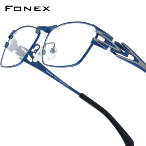 FONEX Titan Kính mắt khung người đàn ông thiết kế thương hiệu kính vuông siêu nhẹ trọng lượng chất lượng cao Nhật Bản kính mắt cho mắt 85764