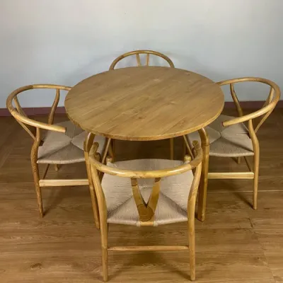 Set Meja Makan Bulat Elegan 4 Kursi - Desain Minimalis Finishing Beragam Model Terbaru 2024