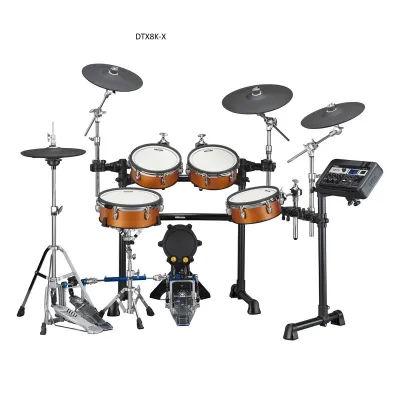 Yamaha DTX8K-M (with mesh pad) / DTX8K-X (with textured cellular silicone pad) REAL WOOD ELECTRONIC DRUM KIT + free FP7210A pedal and DS550U drum throne
