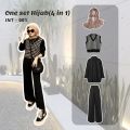 Rhea One set hijab (4 in 1) premium baju set wanita ootd vest jenny kemeja kulot highwaist korean style setelan wanita remaja ulzzang INT-001. 