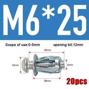 20PCS Metal Rivet Nut M5 M6 Iron Skin Petal Rivet Rivet Lock Jack Nuts Car License Fixed ScrewPetal Rivet Lock Nuts with Screw Fixed License Plate for Car Screw Iron Skin Car Metal Screw Jack Nuts Hollow Wall