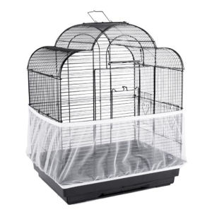 Receptor Seed Guard Nylon Mesh Bird Parrot Cover Soft Easy Cleaning Nylon Airy Fabric Mesh Bird Cage Cover Seed Catcher Guard