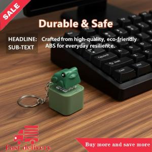 [COD] Frog Duck Fidget Keychain Rechargeable Croaking Clicker for Office School Handheld Anti Stress Key Toy