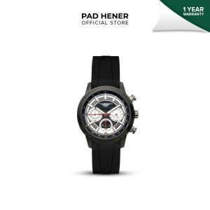 PAD HENER Xavier Rubber Jam Tangan Pria Sport Anti Air Crono Aktif Glow in the Dark free Box