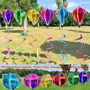 NALANILI Plastic Air Balloon Spinner Multistyles Rainbow Colors Color-changing Film Wind Spinners Wind Spinner