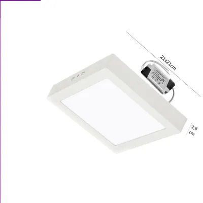 Đèn led nổi ốp trần 18w vuông ánh sáng trắng