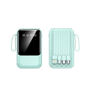 Original Good Quality Power Bank 10000mAh Mini Powerbank Built in Cables Portable Fast Charging