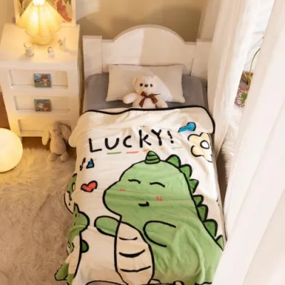 Y4Y Premium Kids Blanket Gifts for kids for Birthday Soft Cartoon Dinosaur Baby Blanket