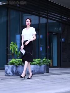 Simplicity Temperament Slim High Waist A-Line Skirt Summer Solid All-Match Pleated Elegant Skirt Fashion Office Women Clothing