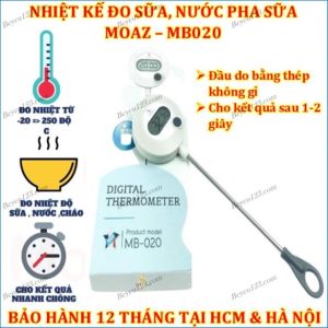 (MB020) Nhiệt kế đo nhiệt độ sữa Moaz BéBé MB - 020 nhiệt độ nước tắm và đồ ăn dặm cho kết quả trong 1-2 giây MGG