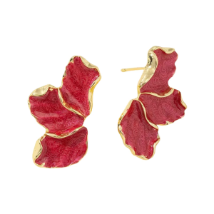 Stylish Oil Drip Maple Leaf Earrings Accessory for Women Who Love Vintage Designs and Seek Statement Pieces