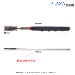 MAGNETIC PICKUP TOOL BAR ADJUSTABLE DAPAT DISESUAIKAN ALAT BANTU BENGKEL DENGAN LAMPU 3LB 5LB 8LB