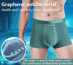 biaozhen Underwear mens boxer solid color magnetic enlargement 3D graphene antibacterial