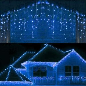 BHQ 4m/96LED Solar String Light Outdoor Waterproof Christmas Decoration Fairy Light Curtain Lights