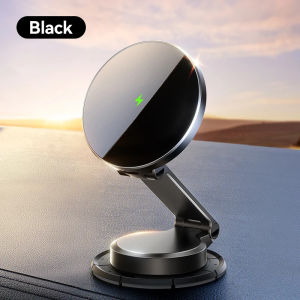 Magnetic Car Mount N55 Strong Magnet 15W Wireless Charging 360° Rotation Foldable Phone Holder Fast Car Charger JR-ZS408