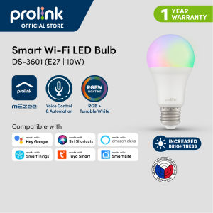 Prolink Smart Home Smart WIFI Bulb LED 10watts Color Changing16 Million Color Energy Saving Voice Control Siri Alexa Google Assist Mobile Operated Using MeZee  App Room Decor Light 1 YEAR WARRANTY