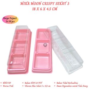 Mika Moon Crispy Box Mochi Dus mochi 18x6x4.5 (Isi 50 pcs-M.NCY3P)