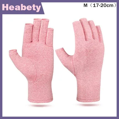 Heabety Arhtitis Gloves Men Women Therapy Compression Gloves Hand Arthritis Joint Pain Relief Health Care Half-finger Wrist Gloves