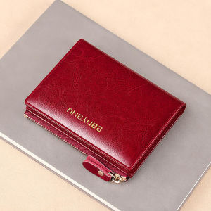 BANYANU RFID Protection Girls Coin Purse Small Genuine Leather Wallet for Women Birthday Gifts