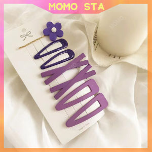 7Pcs /Set  Candy  Color Set Girl Side Clip Child Matte Hair Pin Cute Female Hair Accessory