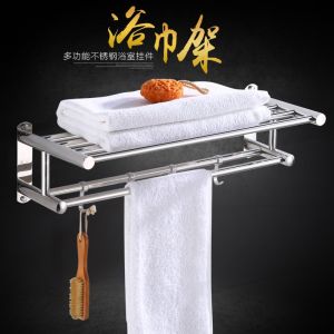 Rak Kamar Mandi Dinding Stainless Steel 304 Rak Tempel Gantung Rak Handuk
