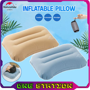 NATUREHIKE Outdoor Ultralight TPU Flocking Inflatable Pillow Travel Sleeping Comfortable Pillow Bantal Kembung 充气枕头