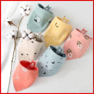 TAIYO Baby Bib Segitiga Celemek Slabber Kain Bayi Motif Saliva Premium Karakter Hewan Perlengkapan