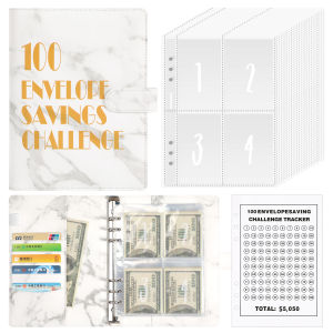 【Self-Discipline】A6 Loose-leaf Book 100 Day Challenge Savings Book Money Saving Budget Planner Loose-leaf Notebook Handbook省钱手册