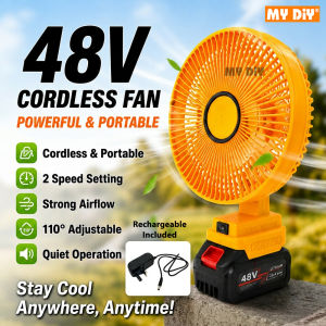48V Kipas Mini Cordless Fan 8" Rechargeable Portable Table Mini Fan Camping Fan Mini Kipas Pasar Malam