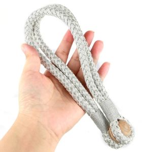 1Pc Magnetic Curtain Tieback Room Accesories Curtain Holder Buckle Bandage Hanging Ball Curtains Clips Tie Backs Rope