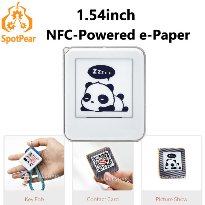 Nfc Epaper 1.54 Inch Passive NFC E-Paper BW Display E-Ink Screen No Need Battery ...