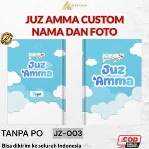 JUZ AMMA Custom Nama Dan Foto Full Color Soft cover(Free Tulis Nama Dan foto di Cover) I Juz Amma JZ-003 Tajwid Warna 7 in