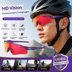Cycling Sports Sunglasses Windproof Outdoor Goggles UV Protection Eyewear for Marathon Mountaineering