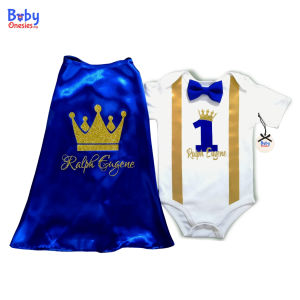 Baby Onesies PH Little Prince Baby Costume Cape 1st Birthday Baby Boy Photoshoot Outfit Royalty King Prince Charming