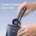 BINLU Portable Mini Fan Rechargeable Turbo | LED Battery Display High Speed Cooling USB Charging Lightweight Travel Office Home Philippines | Compact Strong Wind Long Lasting Battery - Electricfan Rechargeable. 