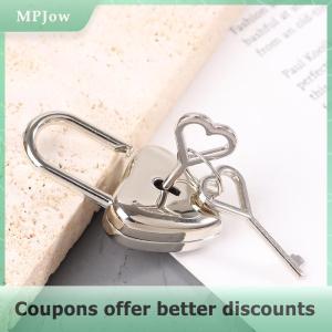 【MPJow】 1Set Heart Shape Padlock Mini Luggage Hardware Locks With Key Lock For Travel Wedding Jewelry Box Diary Book Suitcase